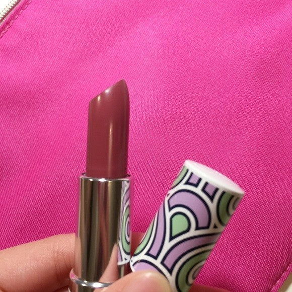 Clinique Lipstick 14 Plum Pop with Primer - Full Size New