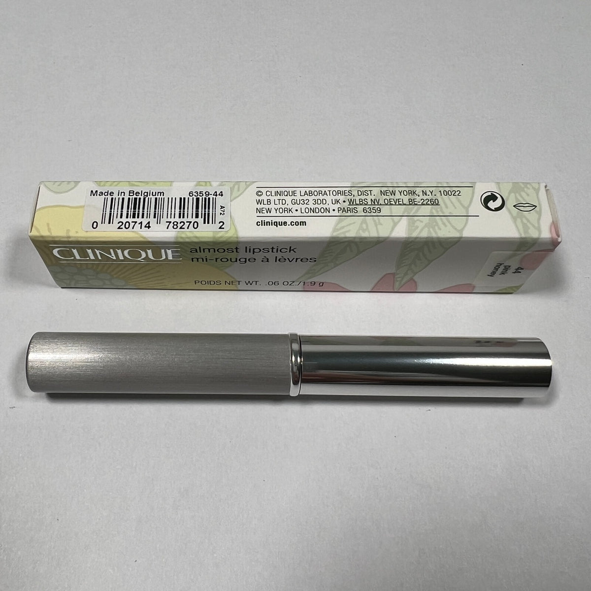 Clinique Almost Lipstick Pink Honey Shade 44 Full Size 0.06 oz / 1.9 g