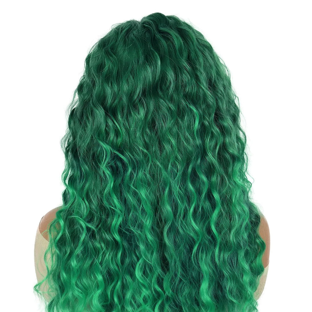 Long Curly Green Costume Wig for Women - St Patrick's Day Cosplay