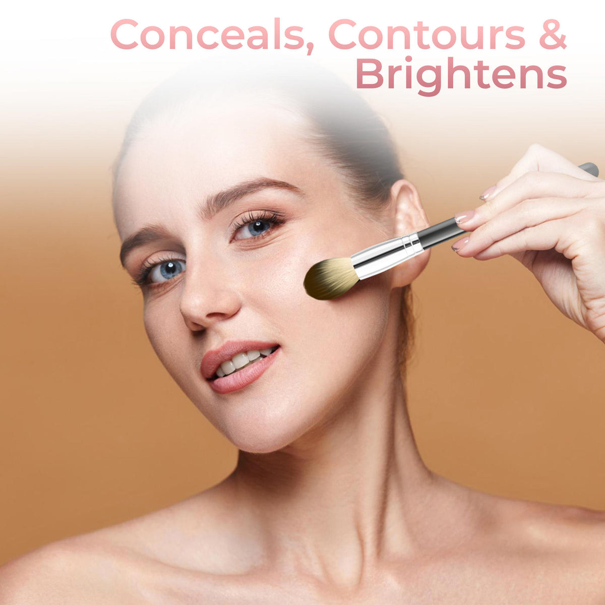 Concealer with Brush - Full Coverage SPF 20 Cast Light to Dark Shades