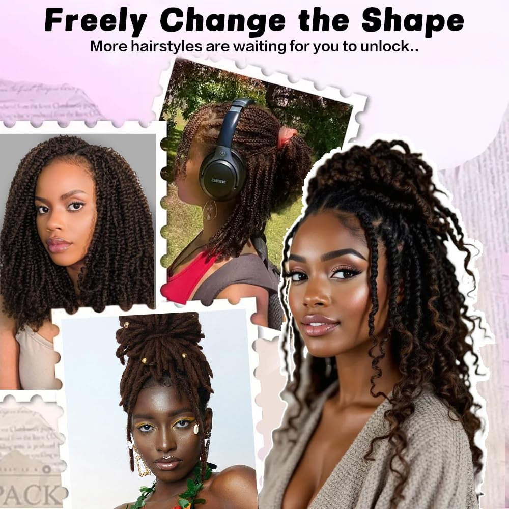 Bulk Human Hair Twist Extensions 12 Inch 2# 50 Gram Pack for Dreadlocks & Braids