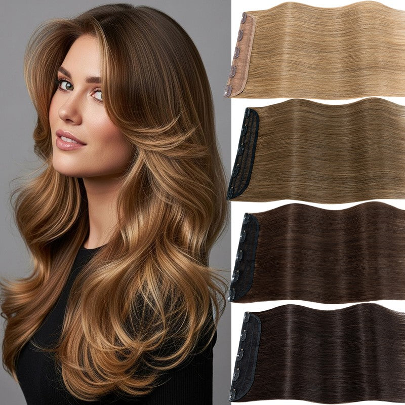 Clip-In Remy Human Hair Extensions Full Head Weft - 12-24 Inch, Multiple Styles & Colors