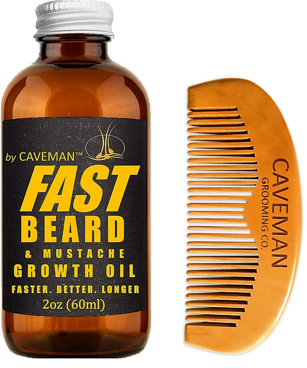 Men's Beard Growth Oil Serum Kit Set - Fast Beard & Mustache Grooming