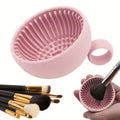 Makeup Brush Cleaner Silicone Scrubber Non-Slip Cleaning Bowl - Effortless Deep Cleaning