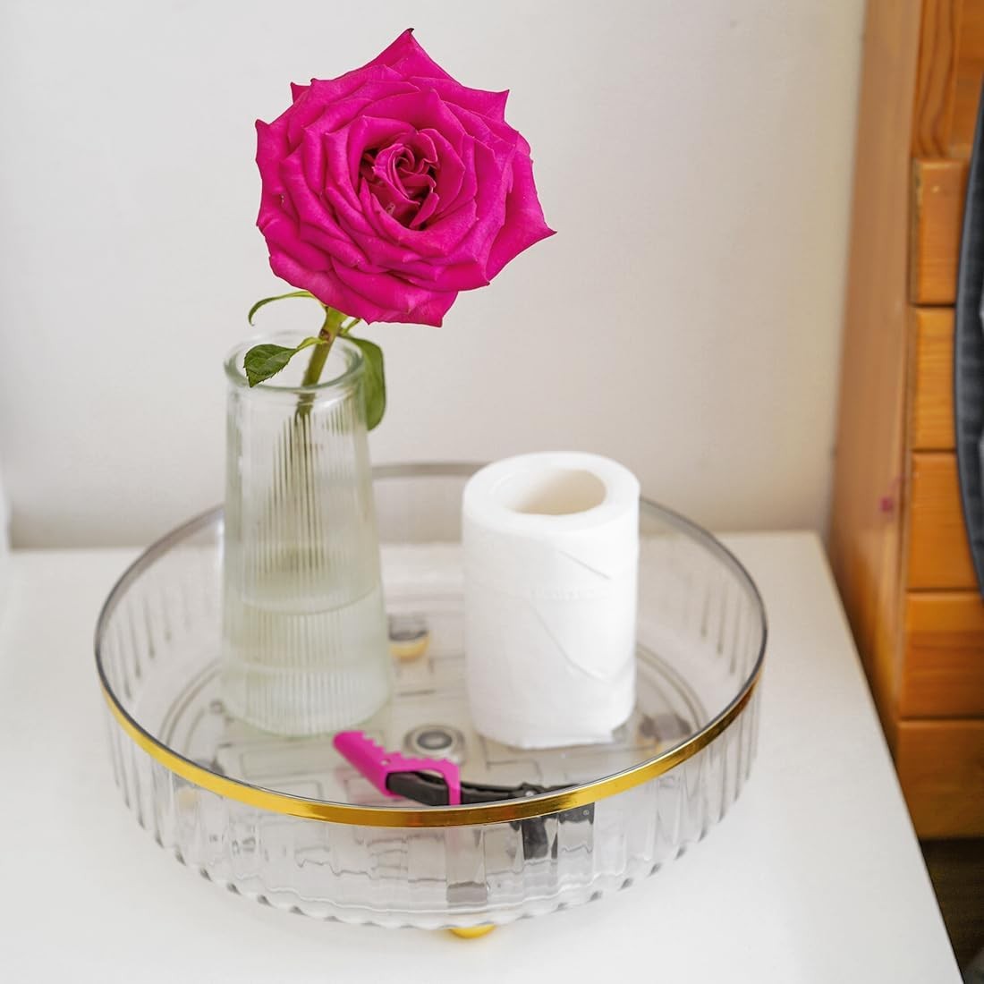 11-Inch Rotating Makeup Organizer Lazy Susan Turntable for Vanity & Bathroom