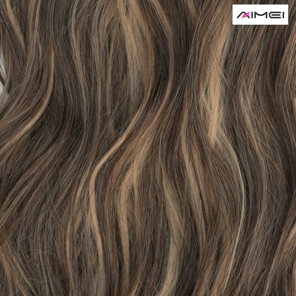 4 Pieces Clip In Hair Extensions Long Wavy 20 Inches - Natural Synthetic Fiber