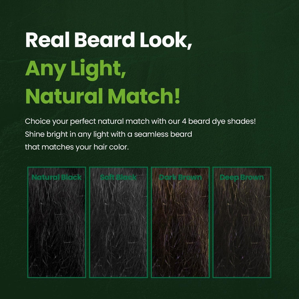 Men's Mustache & Beard Dye Dark Brown 1 Pack - Ammonia-Free, Ppd-Free