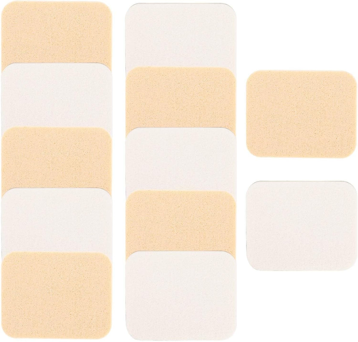 12 Pcs Makeup Sponges for Foundation - Reusable Latex Facial Puff Set