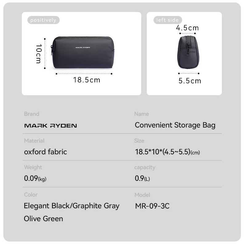 Large Capacity Travel Toiletry Bag - Lightweight Nylon Organizer for Men & Women