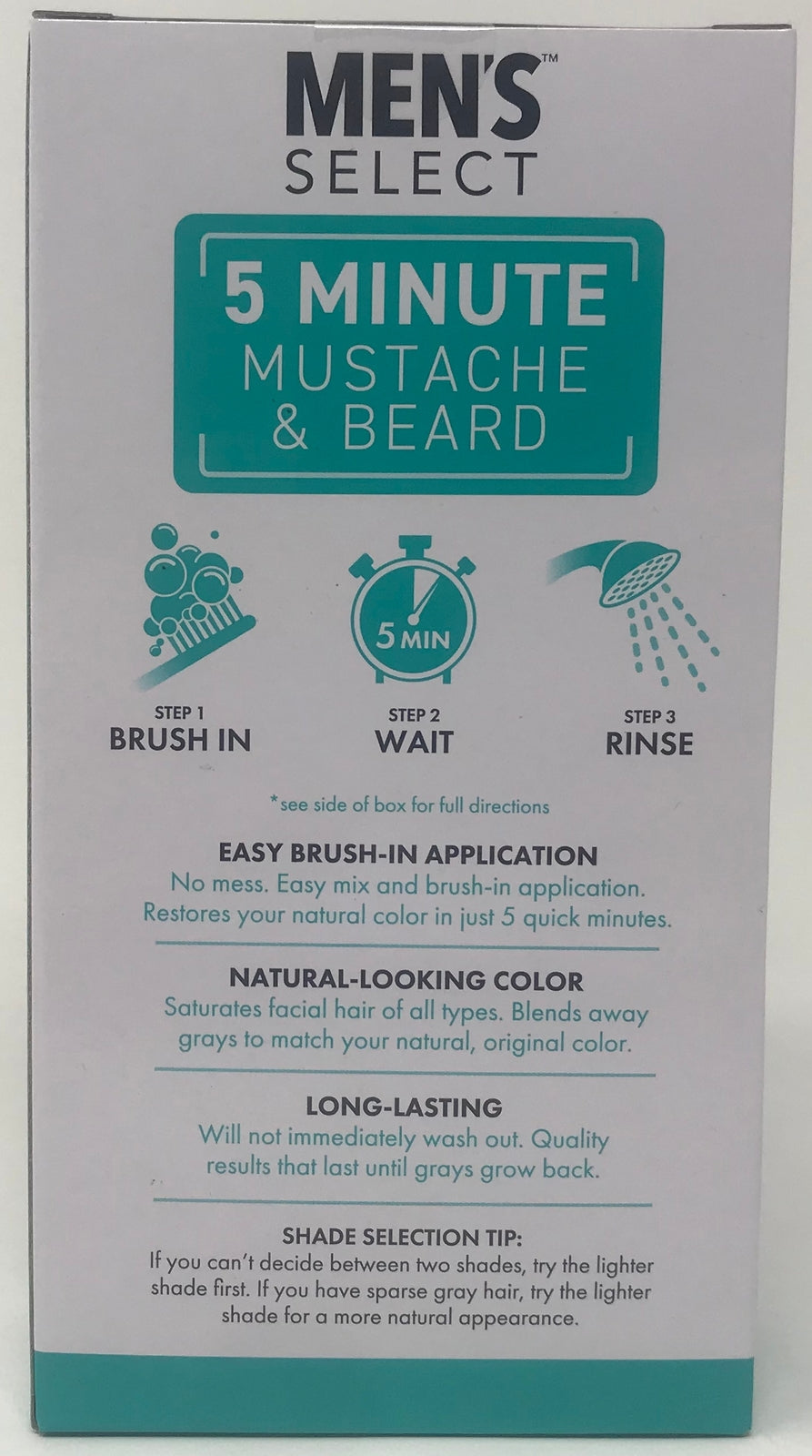 Men's Select Mustache & Beard Hair Color Dye - Black & Dark Brown, 24 Pack