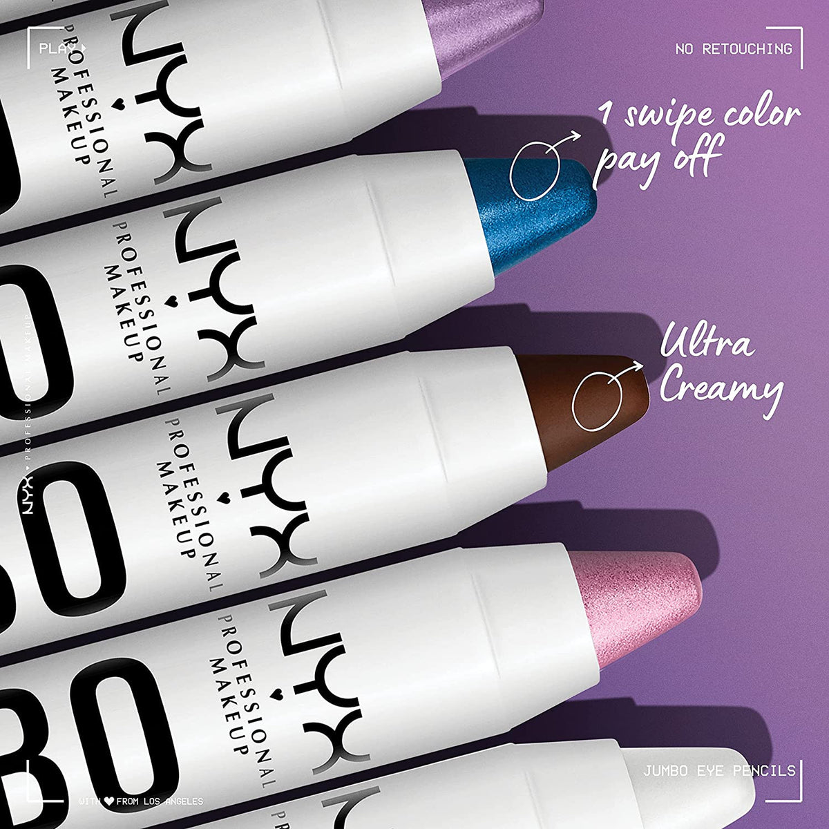 Jumbo Eye Pencil White Creamy Eyeshadow & Eyeliner Stick - Blendable Makeup