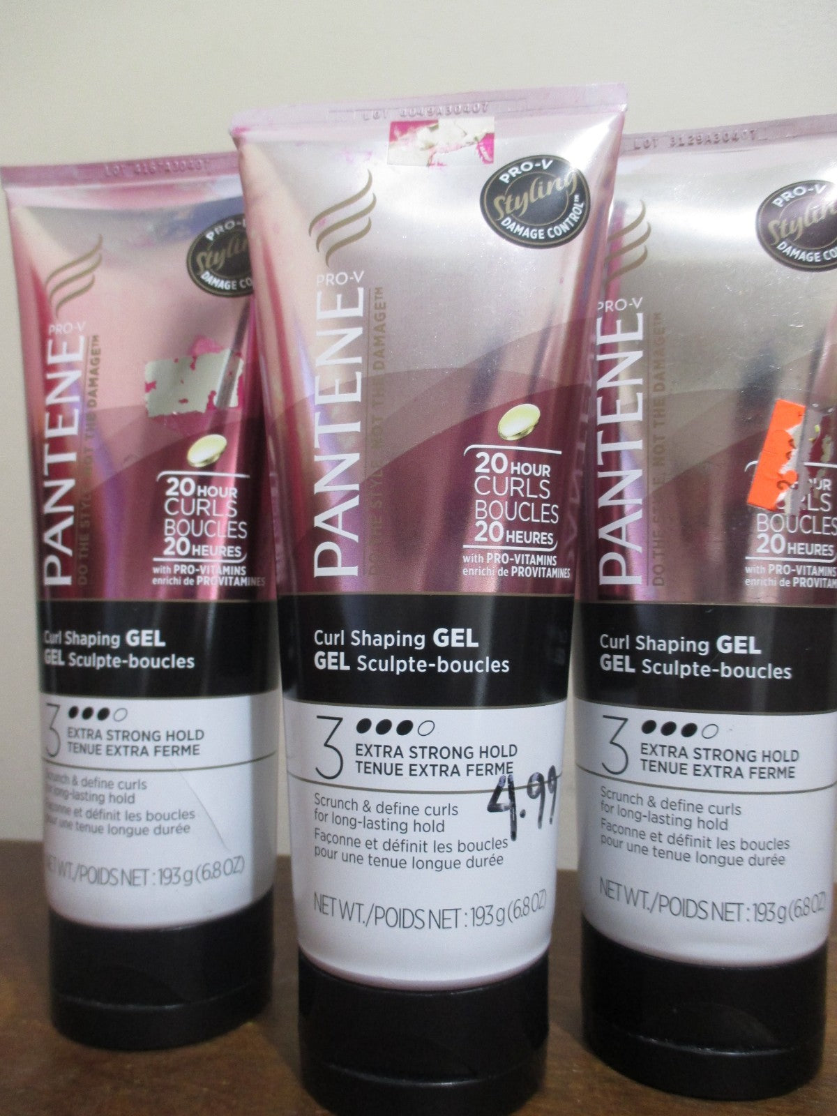 Pantene Pro-V Curl Shaping Gel Level 3 Extra Strong Hold 6.8 oz - Pack of 3
