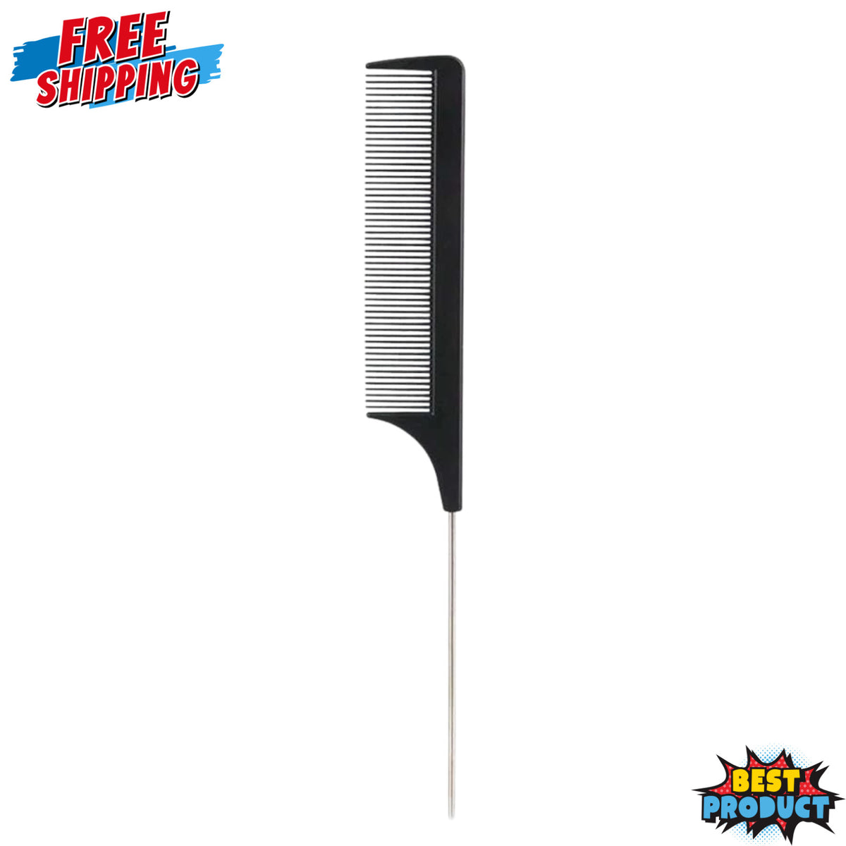 Professional Anti-Static Tail Hair Comb & Dye Brush for Salon & Home Use