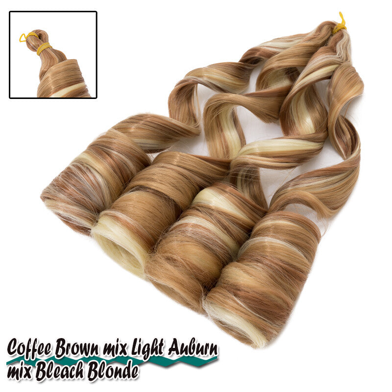 French Curl Braids Hair Extensions Pre-Stretched Synthetic 24 Inch