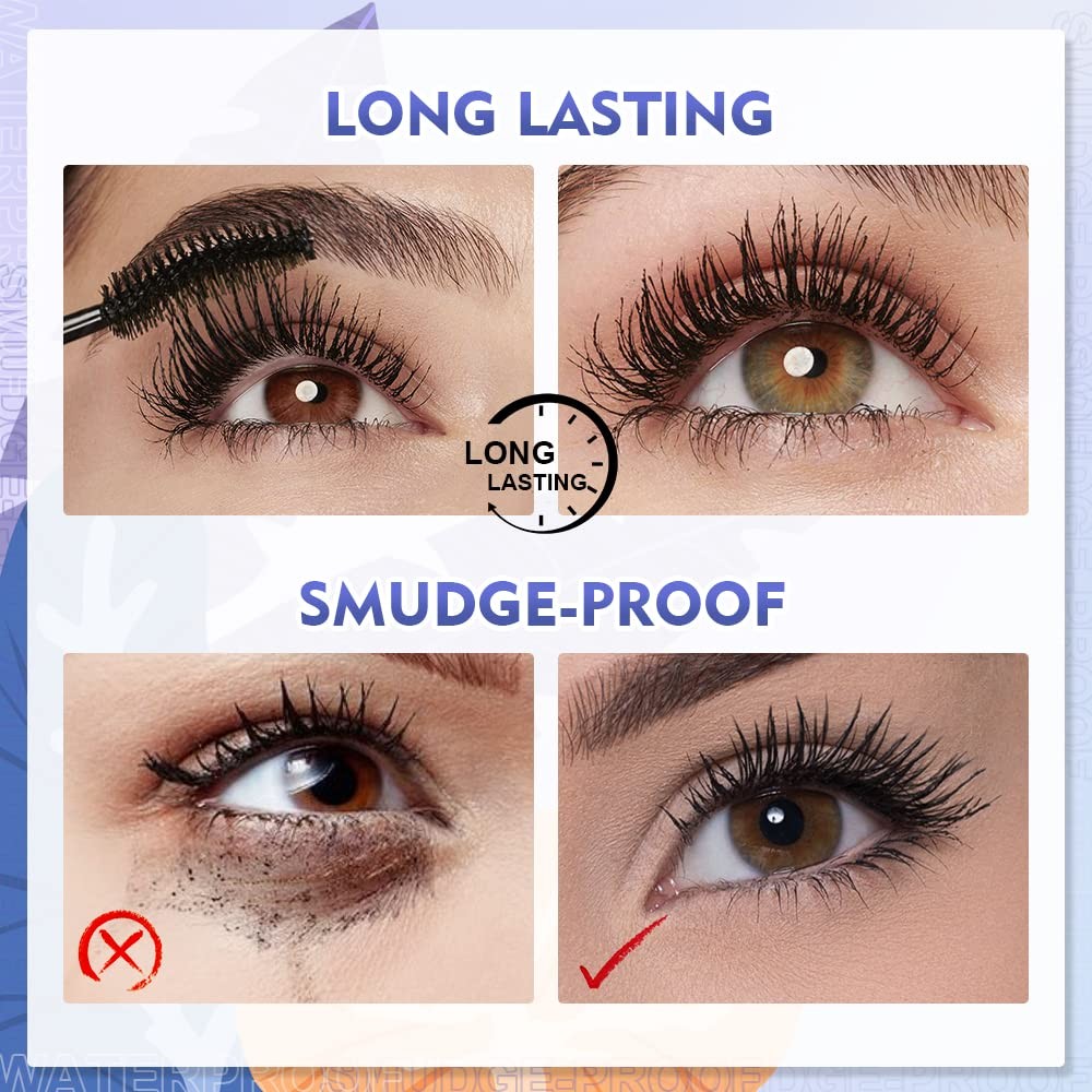 Waterproof Black Mascara - Volumizing & Long-Lasting Eyelash Makeup