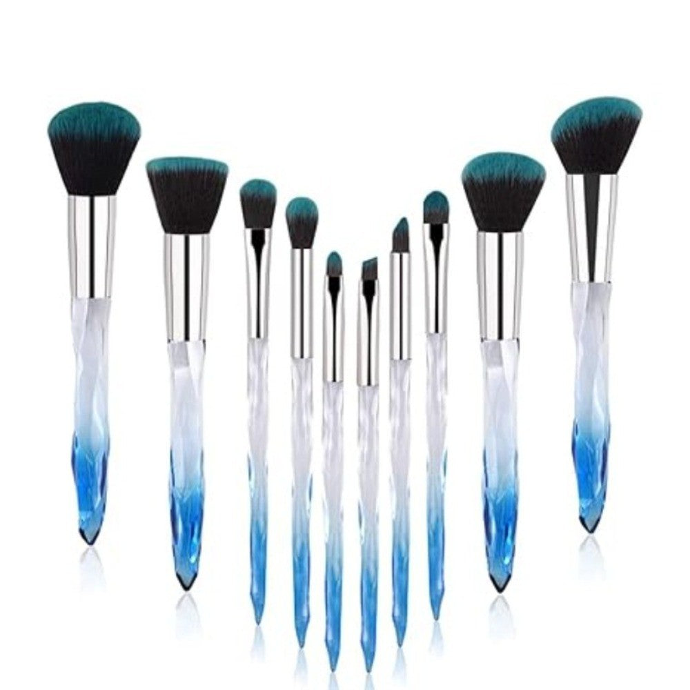 10-Piece Synthetic Makeup Brush Set for Face & Eyes - Soft & Durable