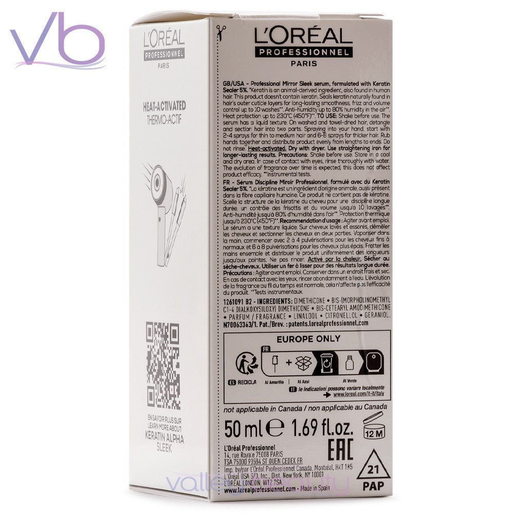 Keratin Smoothing Hair Serum for Frizz & Volume Control 50ml
