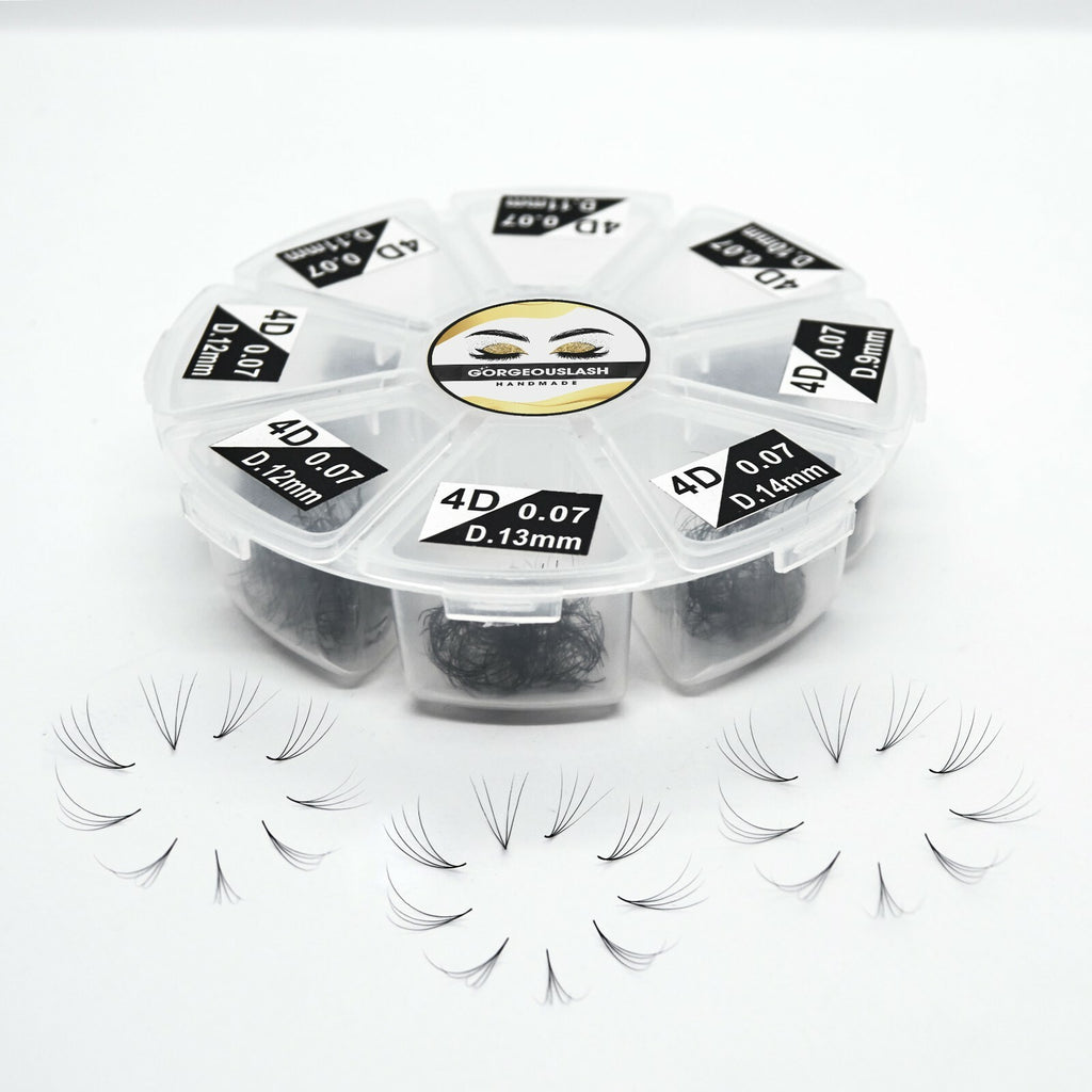 False Eyelashes 4D Mixed Lengths - 1000 Handmade Lashes for Lash Extensions