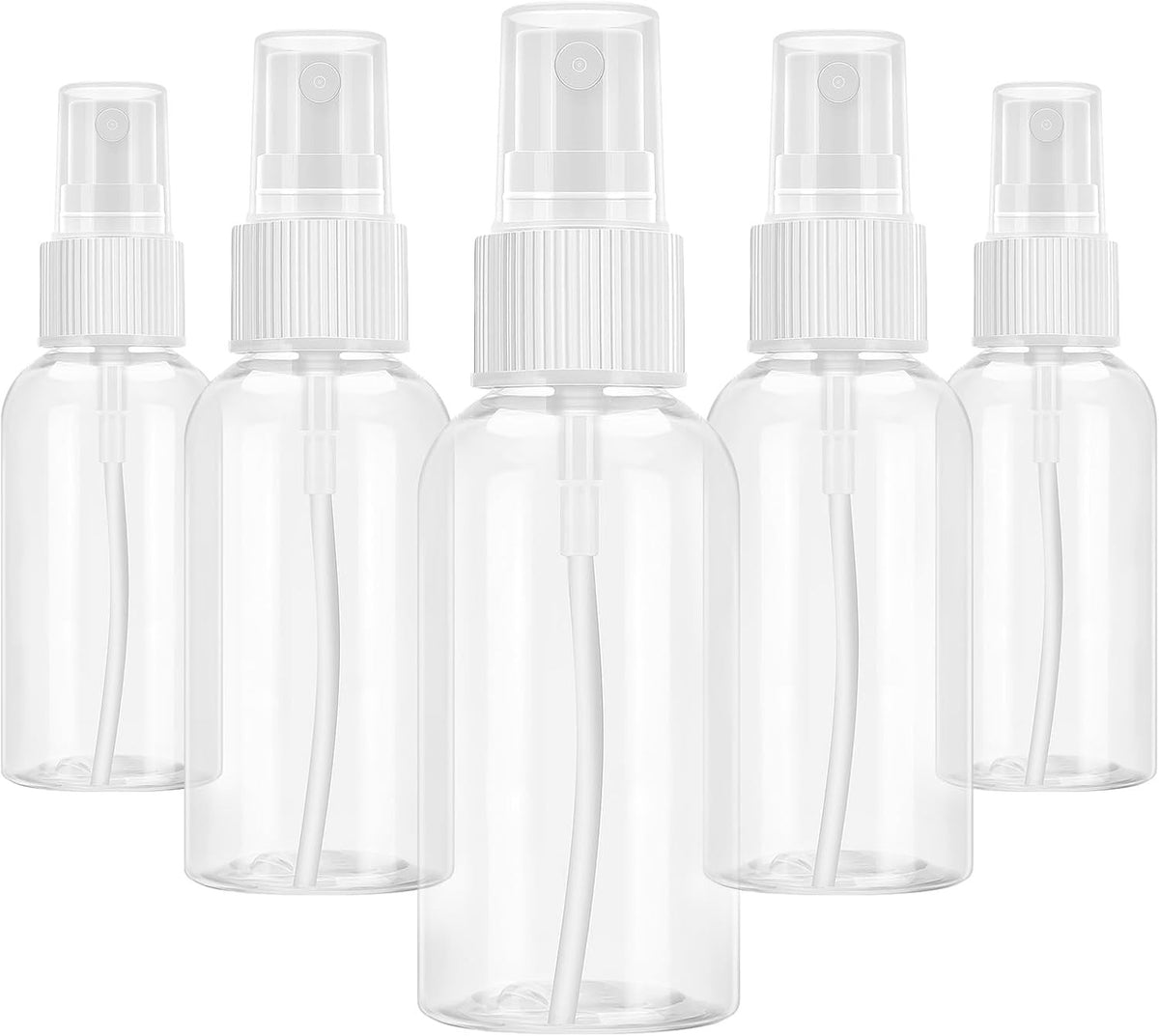 5 Pack Travel Spray Bottles 50ml Leak-Proof Fine Mist Reusable Plastic