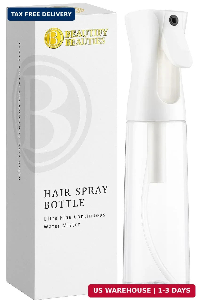 Continuous Spray Bottle for Hair 10.1 oz Fine Mist Mister for Styling & Cleaning