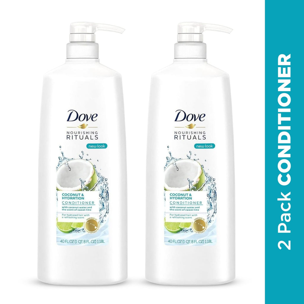 Dove Nourishing Rituals Coconut & Hydration Hair Conditioner 40 oz 2-Pack