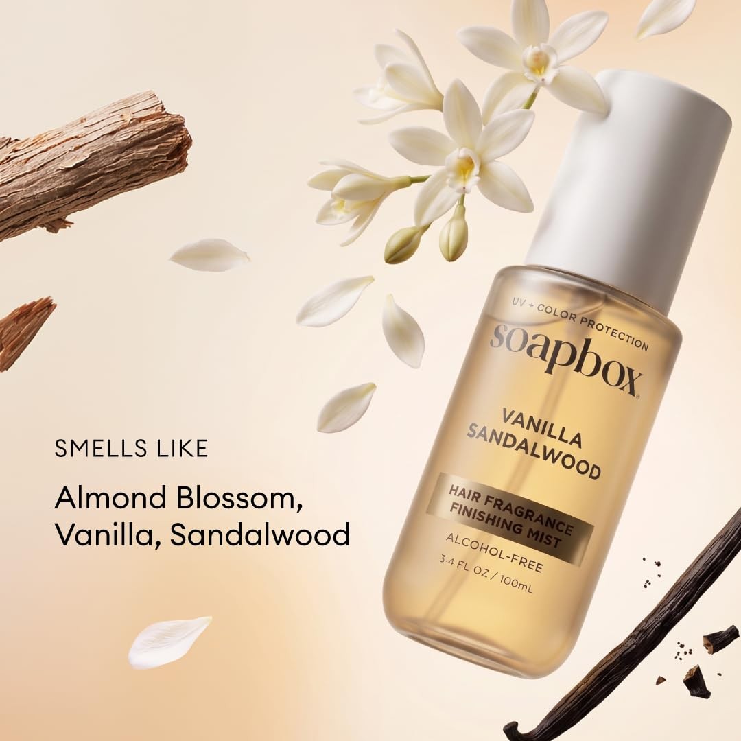 Vanilla Sandalwood Hair Perfume - Long-Lasting Fragrance Mist for All Hair Types