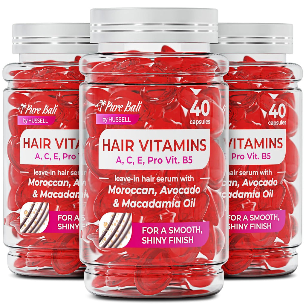 Hair Oil Capsules with Vitamins & Argan Oil for Hair Growth & Frizz Control