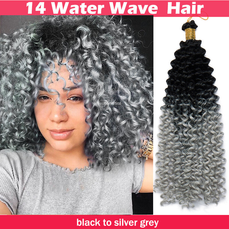 Long Boho Crochet Water Wave Braid Hair Extensions - Curly Synthetic Hair