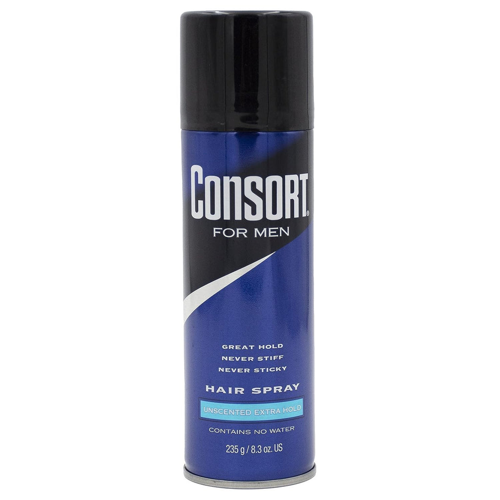 Consort Men's Unscented Extra Hold Hair Spray - 8.3 oz Pack of 3