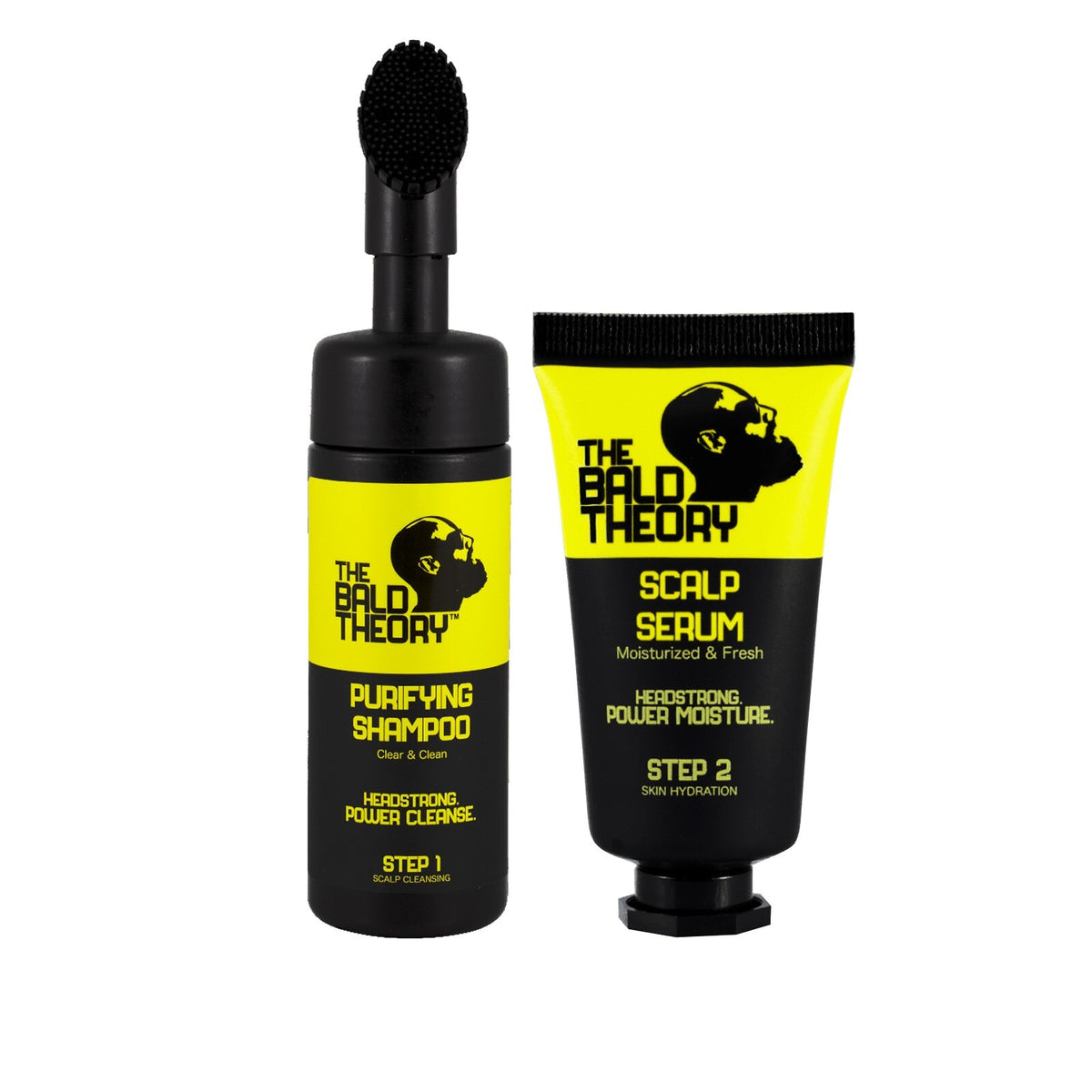 Scalp Healing Serum & Organic Purifying Shampoo with Massage Applicator