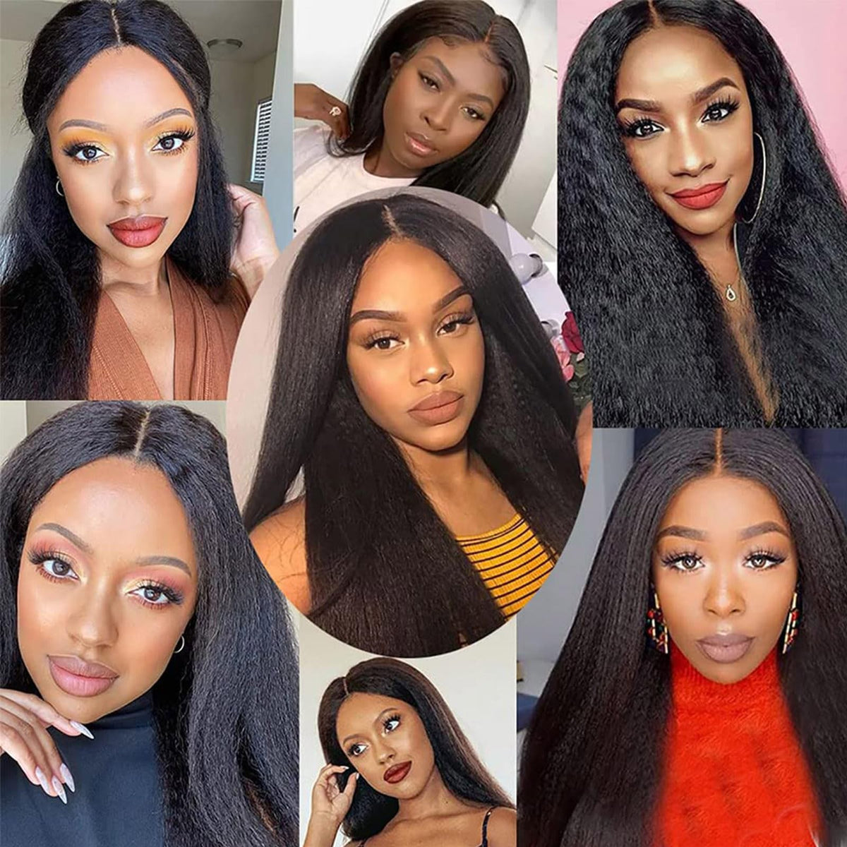 Brazilian Virgin Human Hair Bundles 26 28 30 Inch Yaki Wave Textures