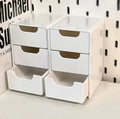 3 Tier Cosmetic & Jewelry Drawer Storage Organizer - Multi-Purpose Desk Holder