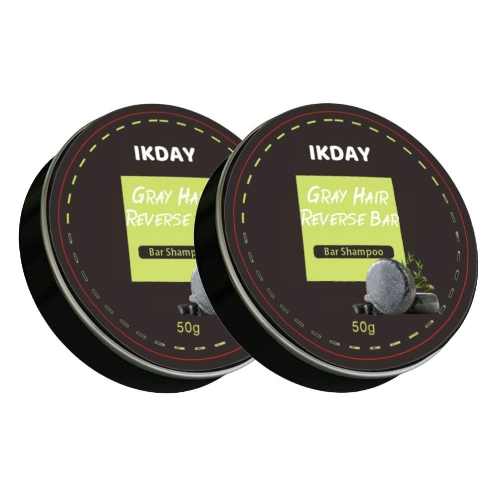Gray Hair Darkening Shampoo Bar - Sulfate-Free Vegan Hair Care for Men & Women