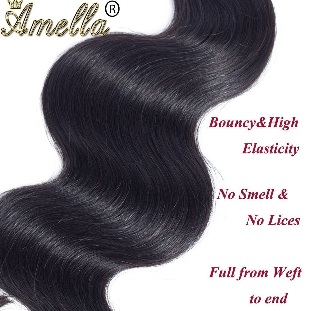 Brazilian Body Wave Human Hair Bundle 20 Inch Virgin Hair Extensions