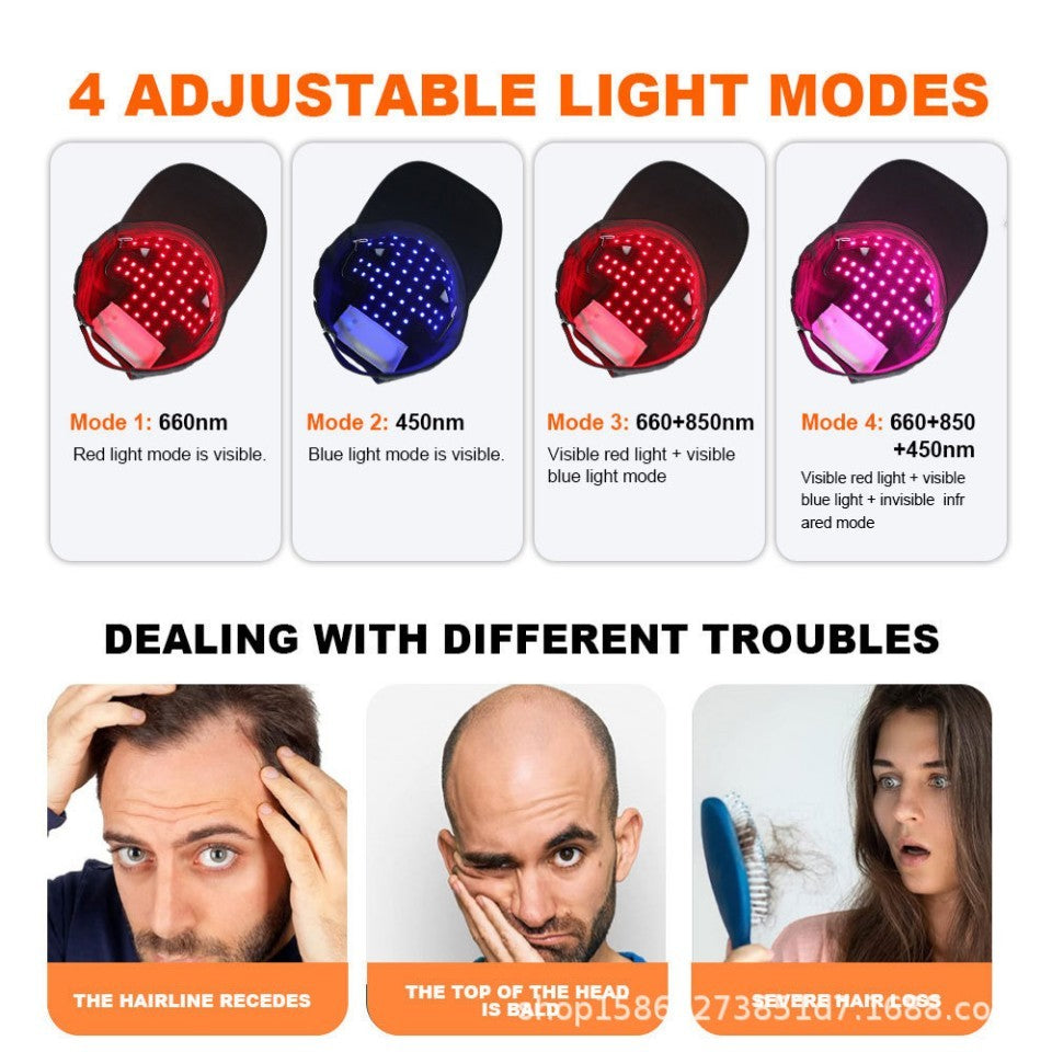 Red Light Therapy Hair Growth Cap 660nm & 850nm for Hair Loss & Regrowth