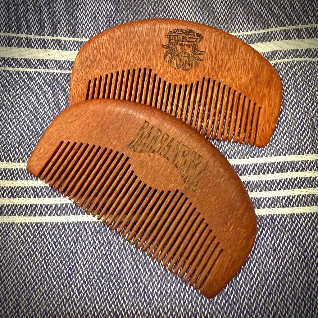 Wood Beard and Mustache Comb Anti-Static & Stimulating Skin, Durable Natural Finish