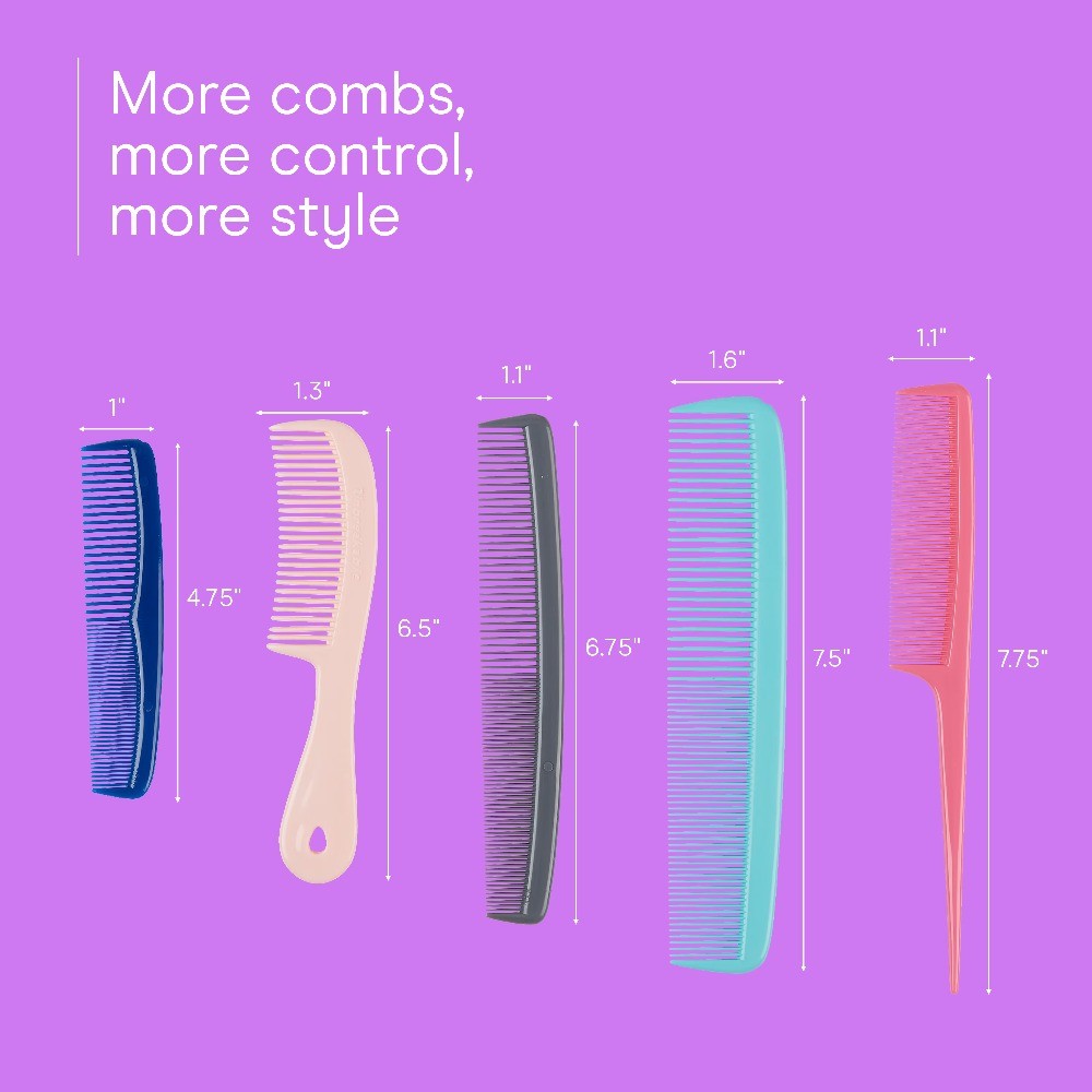 12-Piece Hair Comb Set for Styling & Detangling - All Hair Types