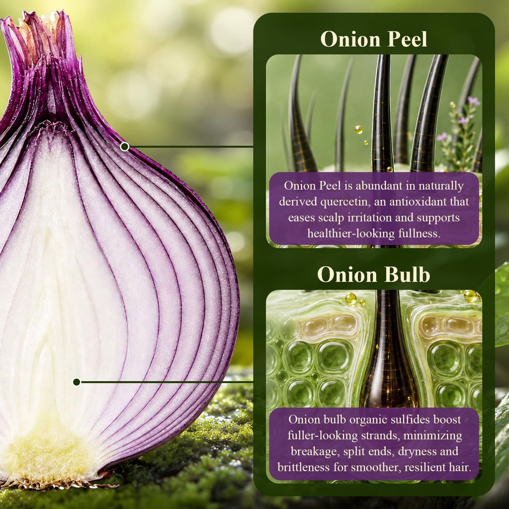 Onion Hydrosol Shampoo for Hair Growth with Biotin & Rosemary - Natural Hair Thickening Cleanser