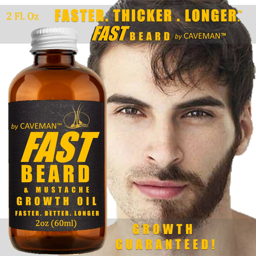 Men's Beard Growth Oil Serum Kit Set - Fast Beard & Mustache Grooming