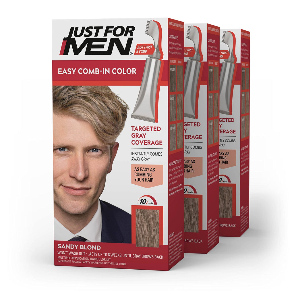 Hair Coloring Kit with Comb Applicator - Sandy Blond, 3 Count