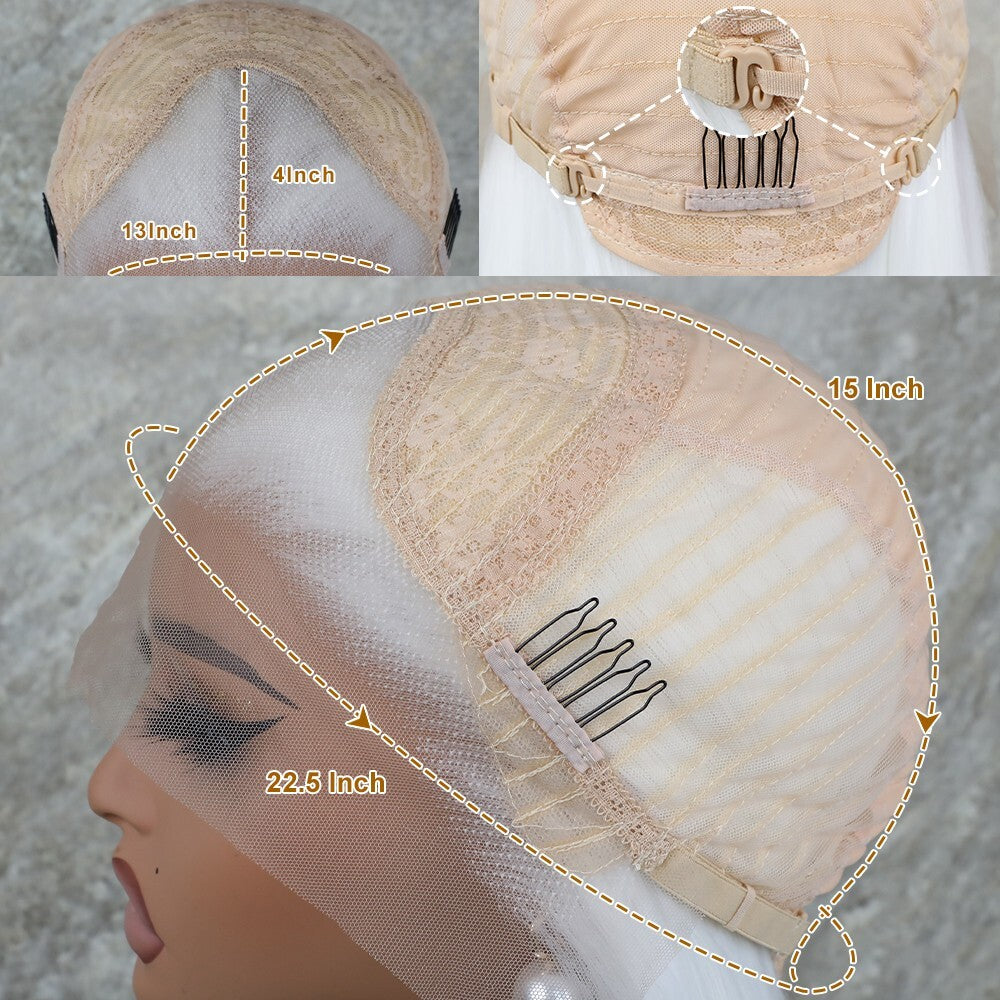 Long Straight Synthetic Lace Front Wig with Free Part & Pre-Plucked Baby Hair