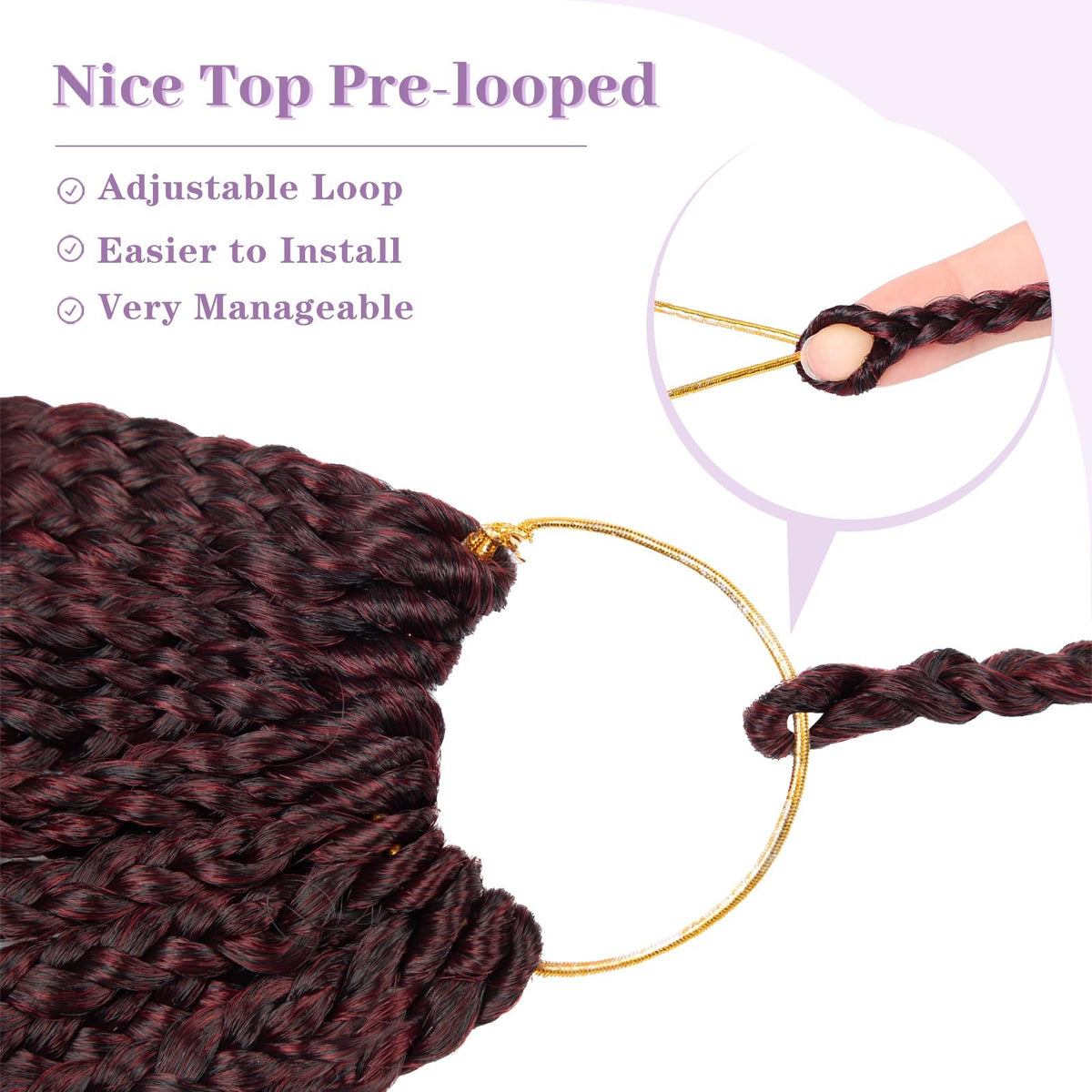 Boho Box Braids Crochet Hair 14 Inch Curly Ends Synthetic for Black Women