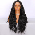 Long Black 30 Inch Curly Wave Lace Front Wig for Women