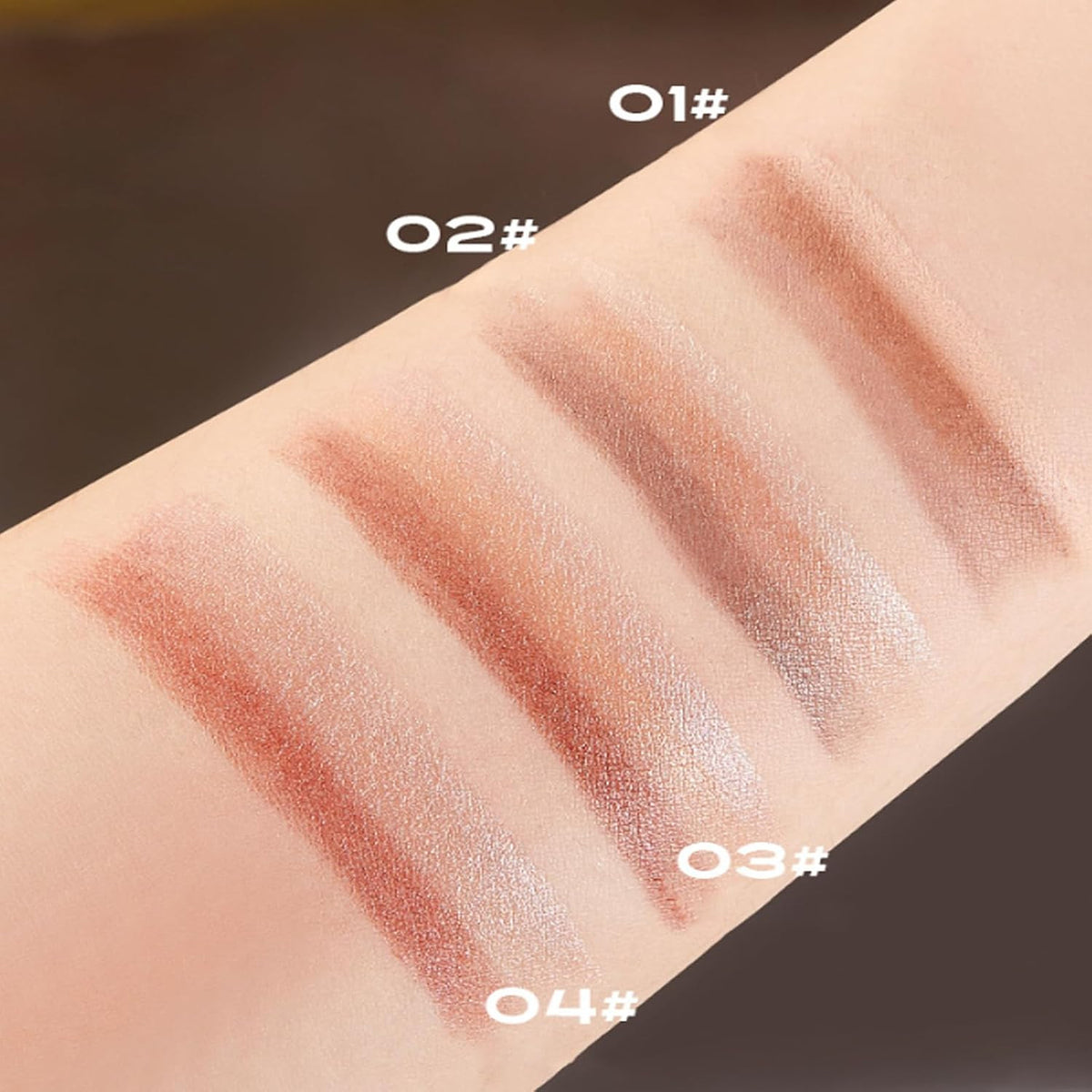 Gradient Eyeshadow Stick Set - 4Pcs Matte & Shimmer Waterproof, Long-Lasting