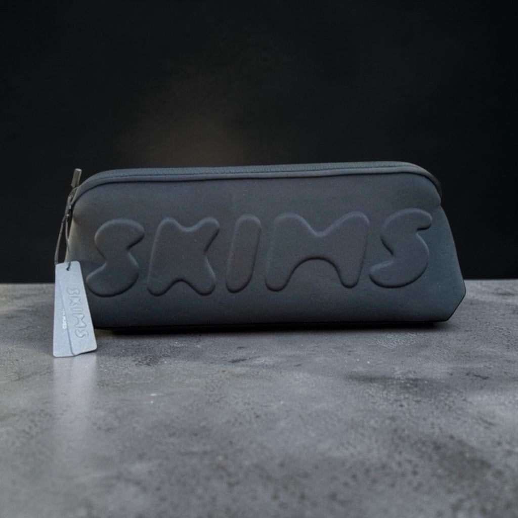 Waterproof Neoprene Cosmetic Bag with Embossed Logo - 12 Inch Clutch