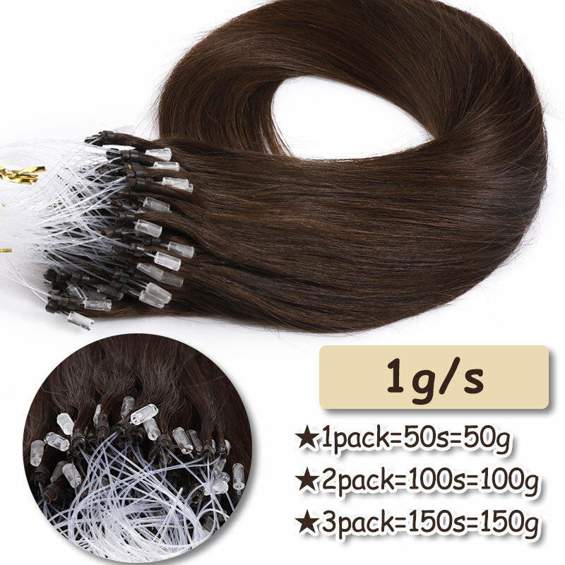 Micro Loop Hair Extensions 300PCS - Remy Human Hair for Natural Look