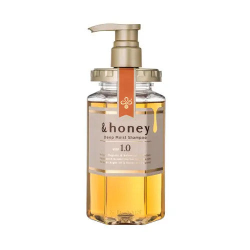 & Honey Deep Moist Hair Shampoo - Hydrating Organic Honey & Argan Oil, 440ml