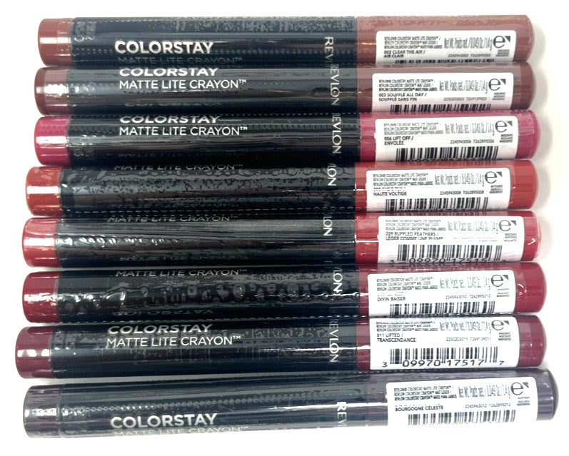 8-Pack Revlon ColorStay Matte Lite Crayons Sealed - No Repeats