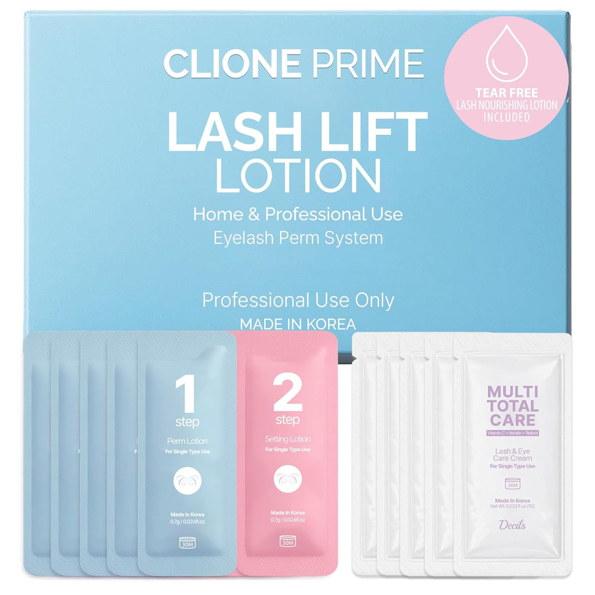 Korean Lash Lift Lotion for Eyelash and Eyebrow Perms - Home & Professional Use
