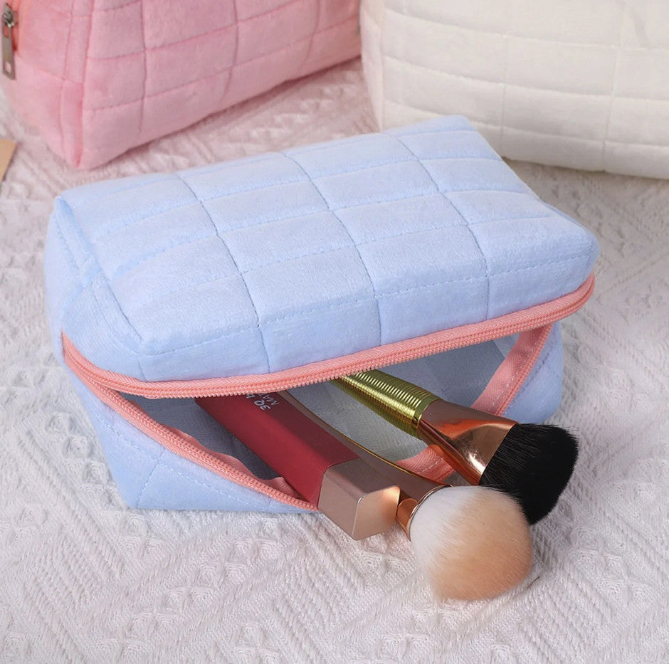 Large Capacity Pillow Shape Makeup Bag with Zipper Travel Organizer